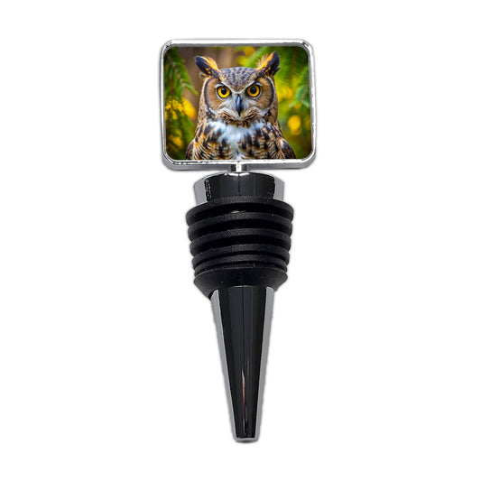 Great Horned Owl Raptor Bird Of Prey Wine Bottle Stopper