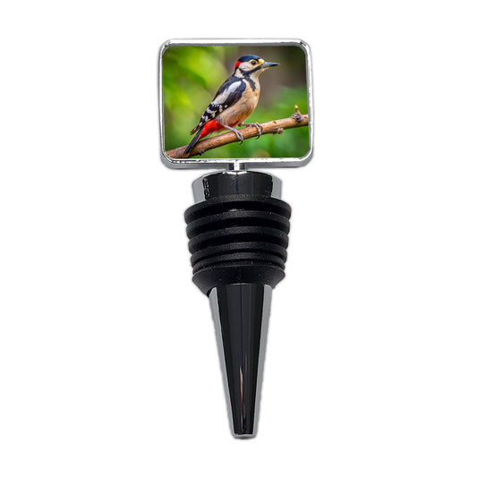 Great Spotted Woodpecker Backyard Bird Wine Bottle Stopper