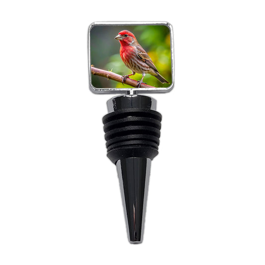 House Finch Backyard Bird Wine Bottle Stopper