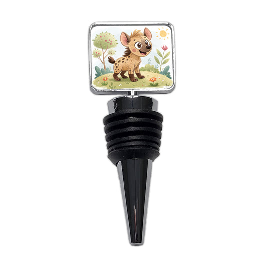Hyena Children's Illustration Style Wine Bottle Stopper