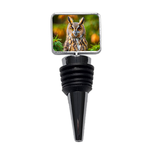 Long-Eared Owl Raptor Bird Of Prey Wine Bottle Stopper