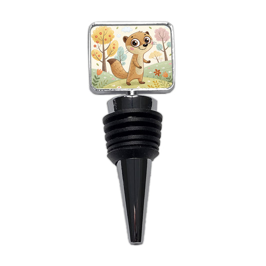Mongoose Children's Illustration Style Wine Bottle Stopper