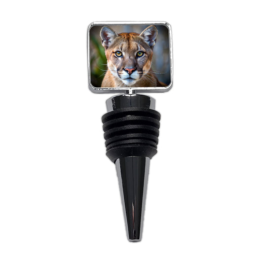 Mountain Lion Cougar Face Wine Bottle Stopper