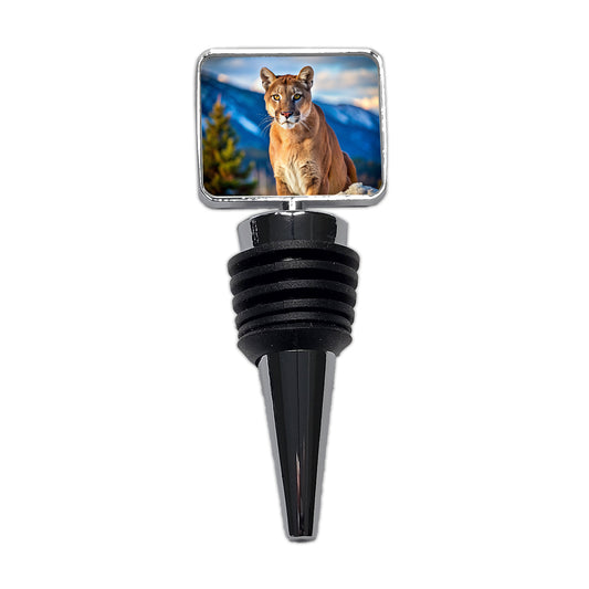 Mountain Lion Cougar Wine Bottle Stopper