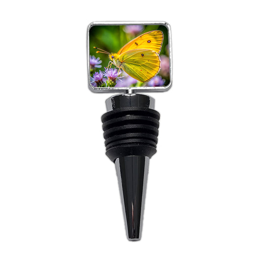 Orange Sulphur Butterfly Wine Bottle Stopper