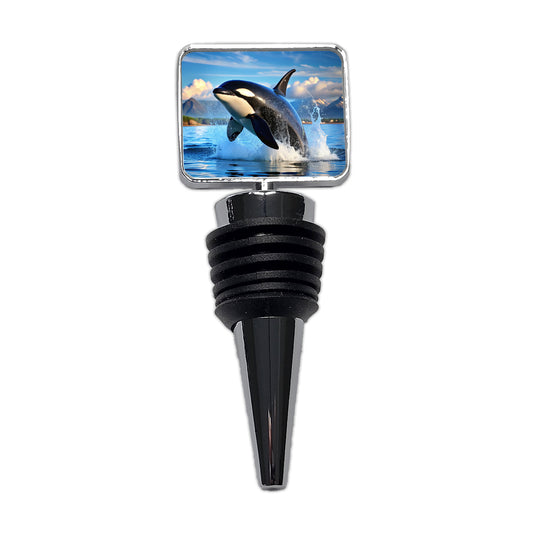 Orca Killer Whale Jumping Wine Bottle Stopper