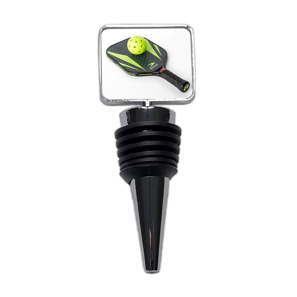 Pickleball Paddle and Ball Wine Bottle Stopper