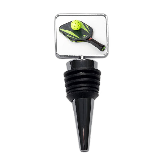 Pickleball Paddle and Ball Wine Bottle Stopper
