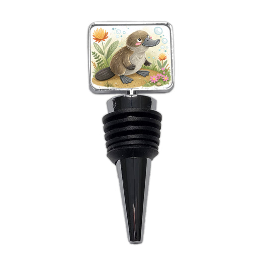 Platypus Children's Illustration Style Wine Bottle Stopper