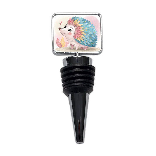 Porcupine Children's Illustration Style Wine Bottle Stopper