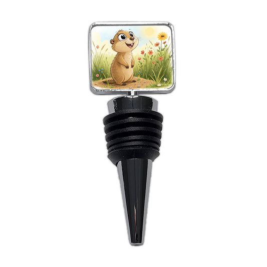 Prairie Dog Children's Illustration Style Wine Bottle Stopper
