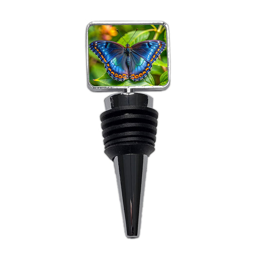 Pretty Blue Butterfly Wine Bottle Stopper