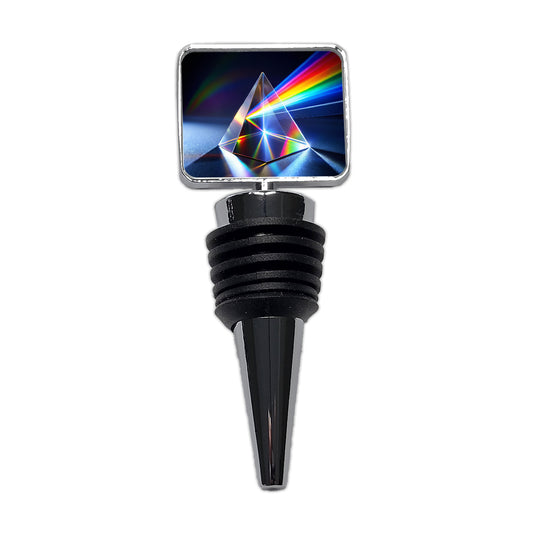 Pyramid Prism Refracted Rainbow Wine Bottle Stopper