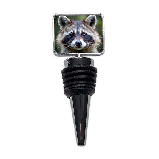 Raccoon Face Wine Bottle Stopper