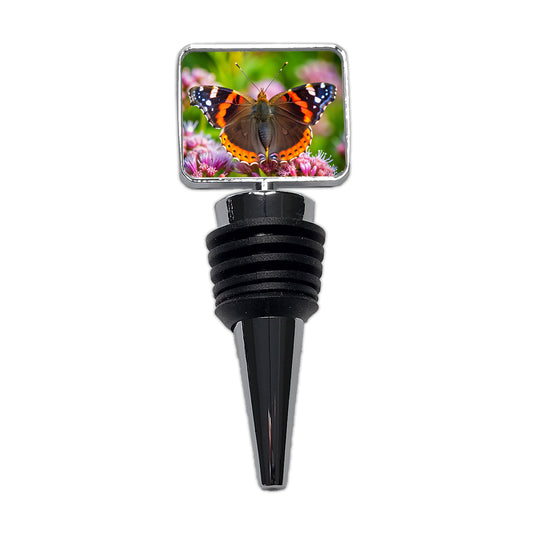 Red Admiral Butterfly Wine Bottle Stopper