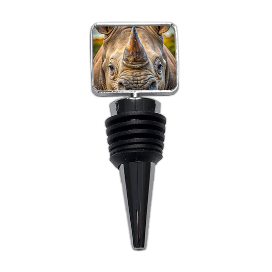 Rhinoceros Face Wine Bottle Stopper