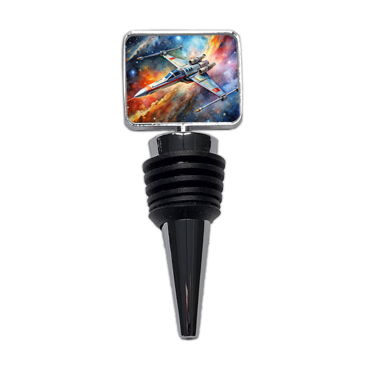 Sci-fi Space Starfighter Wine Bottle Stopper