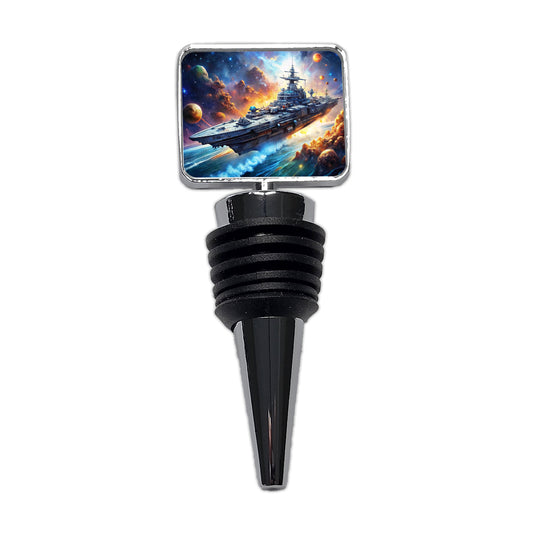 Sci-fi Space Warship Battleship Wine Bottle Stopper