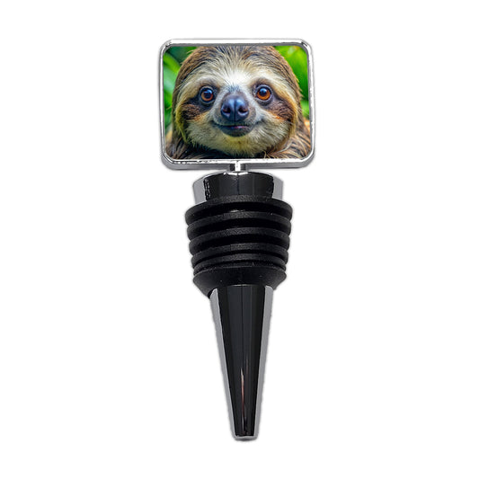 Sloth Face Wine Bottle Stopper