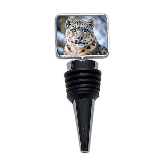 Snow Leopard Wine Bottle Stopper