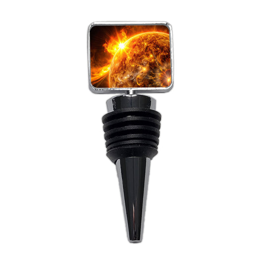 Solar Flare on the Sun Sci-fi Wine Bottle Stopper