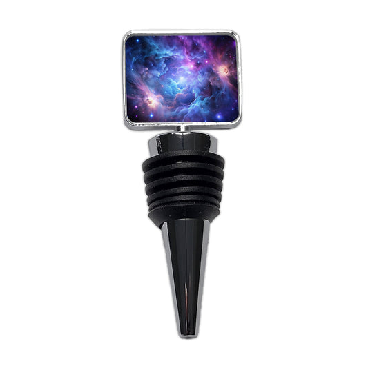 Space Galaxy Nebula Purple Blue Wine Bottle Stopper