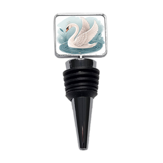 Swan Children's Illustration Style Wine Bottle Stopper