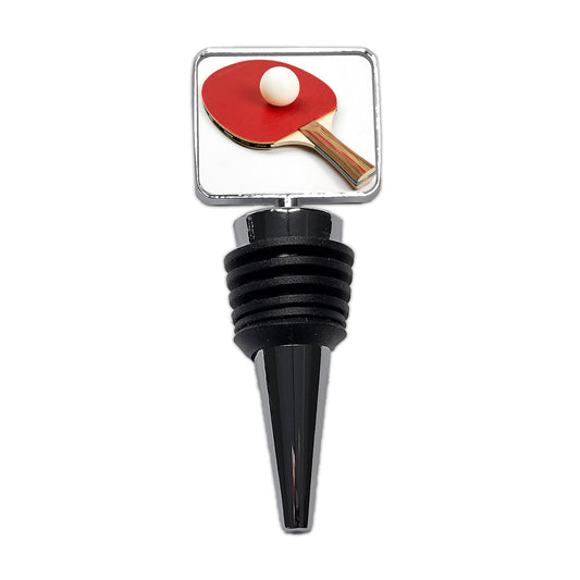 Table Tennis Ping Pong Paddle and Ball Wine Bottle Stopper