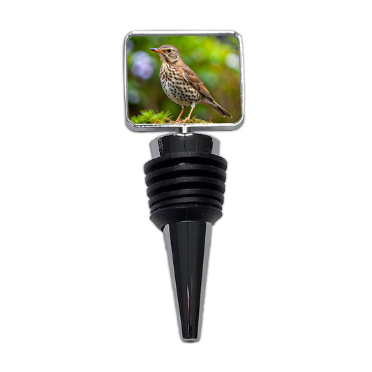 Thrush Bird Backyard Bird Wine Bottle Stopper