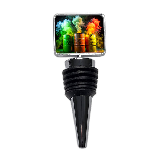Toxic Waste Barrels Wine Bottle Stopper