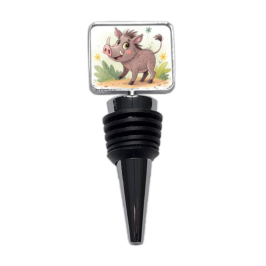 Warthog Children's Illustration Style Wine Bottle Stopper