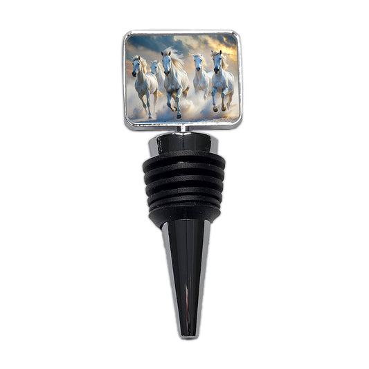 White Horses Galloping Wine Bottle Stopper