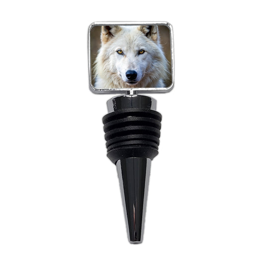 White Wolf Wine Bottle Stopper