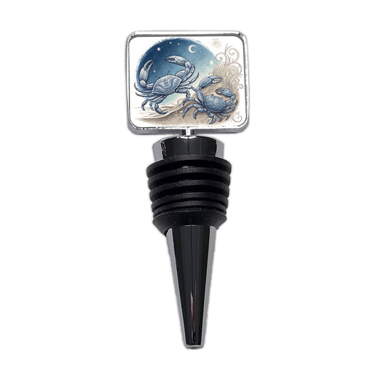 Zodiac Horoscope Symbol Cancer Crab Wine Bottle Stopper