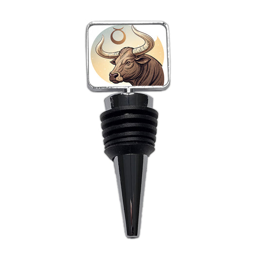 Zodiac Horoscope Symbol Taurus Bull Wine Bottle Stopper