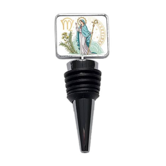 Zodiac Horoscope Symbol Virgo Maiden Virgin Wine Bottle Stopper