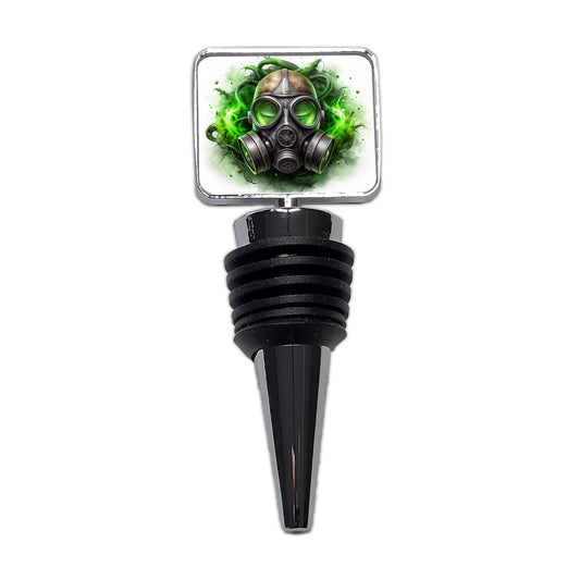 Zombie Outbreak Gas Mask Green Toxic Gas Wine Bottle Stopper