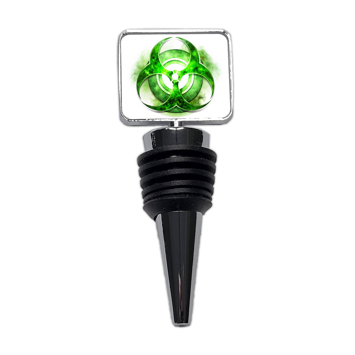 Zombie Outbreak Green Toxic Symbol Wine Bottle Stopper