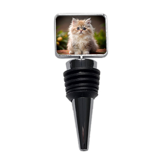 Persian Cat Kitten Photo Wine Bottle Stopper