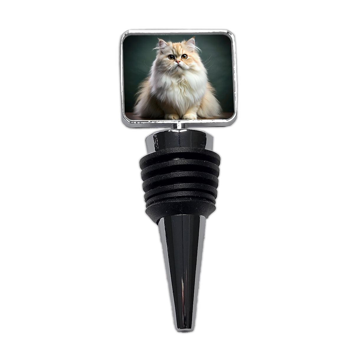 Persian Cat Photo Wine Bottle Stopper