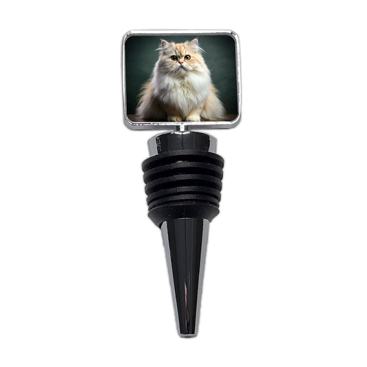 Persian Cat Photo Wine Bottle Stopper