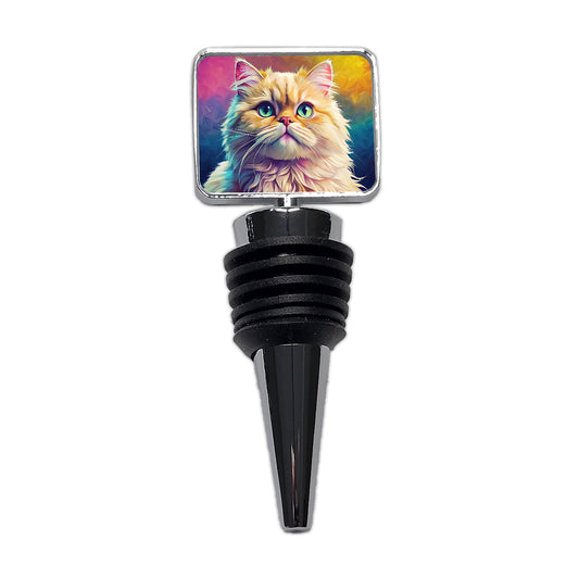 Persian Cat Pop Art Wine Bottle Stopper