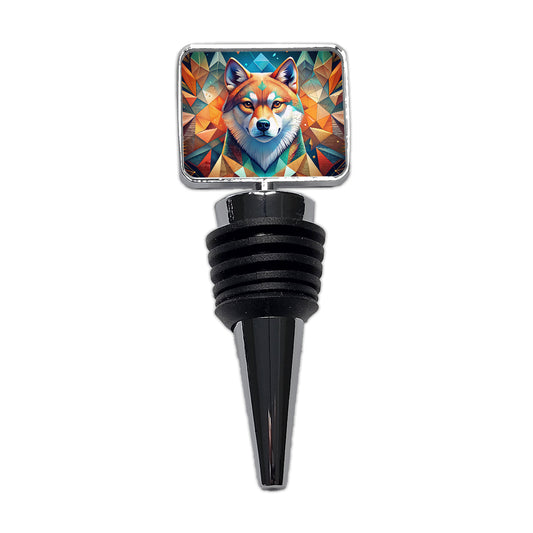 Akita Dog Abstract Stylized Art Wine Bottle Stopper