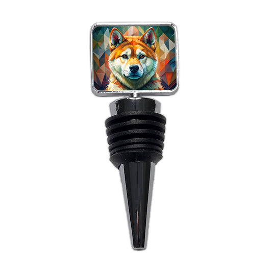 Akita Dog Contemporary Art Wine Bottle Stopper