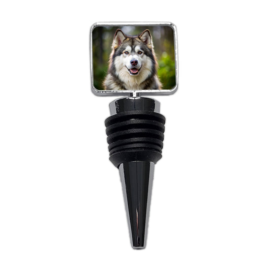 Alaskan Malamute Dog Photo Wine Bottle Stopper