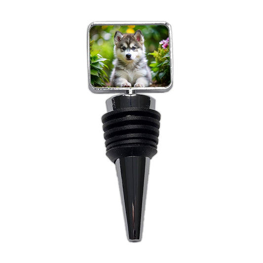 Alaskan Malamute Dog Puppy Photo Wine Bottle Stopper