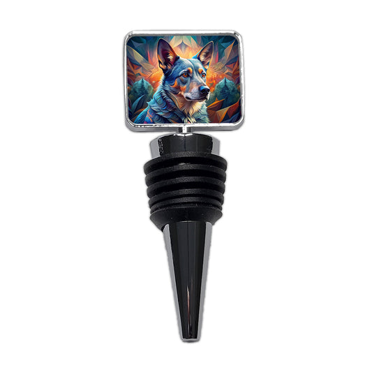 Australian Cattle Dog Abstract Stylized Art Wine Bottle Stopper