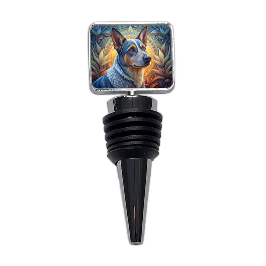 Australian Cattle Dog Art Nouveau Wine Bottle Stopper