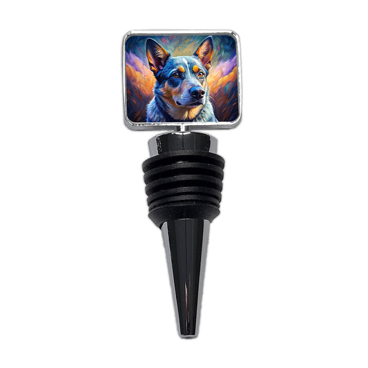 Australian Cattle Dog Pop Art Wine Bottle Stopper