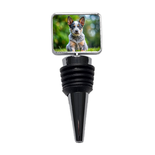 Australian Cattle Dog Puppy Photo Wine Bottle Stopper